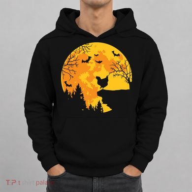 Chicken Lovers Funny Chicken And Moon Halloween Costume Hoodie