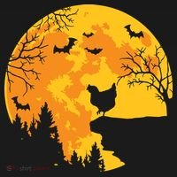 Chicken Lovers Funny Chicken And Moon Halloween Costume Hoodie thumb 2