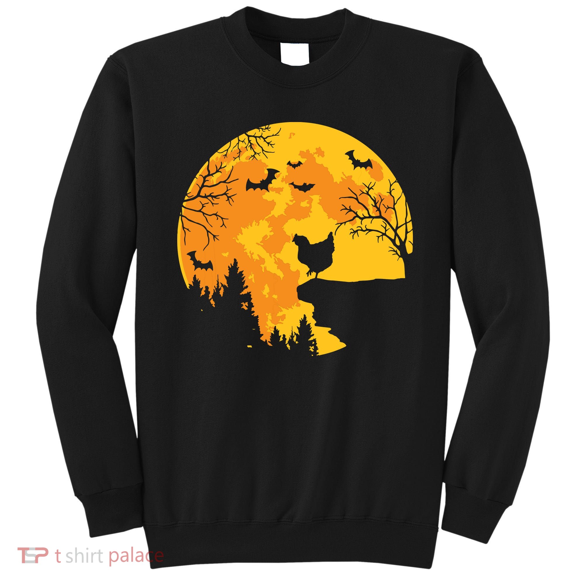 Chicken Lovers Funny Chicken And Moon Halloween Costume Sweatshirt