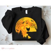 Chicken Lovers Funny Chicken And Moon Halloween Costume Sweatshirt thumb 2