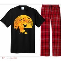 Chicken Lovers Funny Chicken And Moon Halloween Costume Pajama Set thumb 0