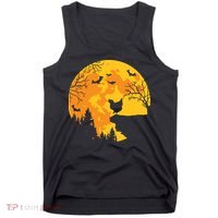 Chicken Lovers Funny Chicken And Moon Halloween Costume Tank Top thumb 0