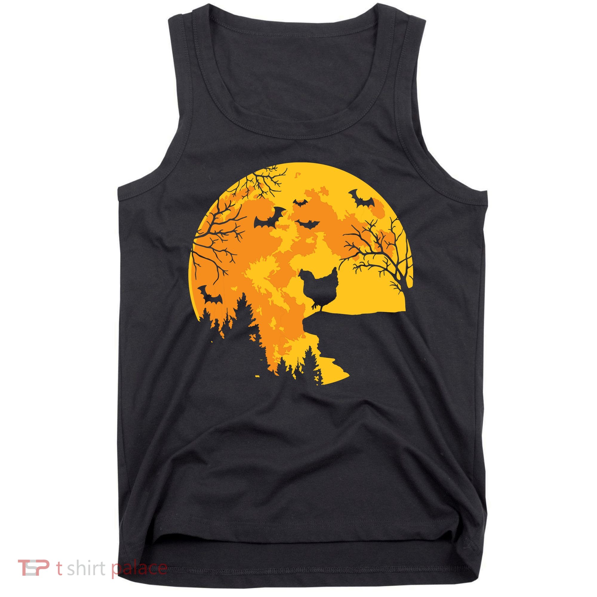 Chicken Lovers Funny Chicken And Moon Halloween Costume Tank Top