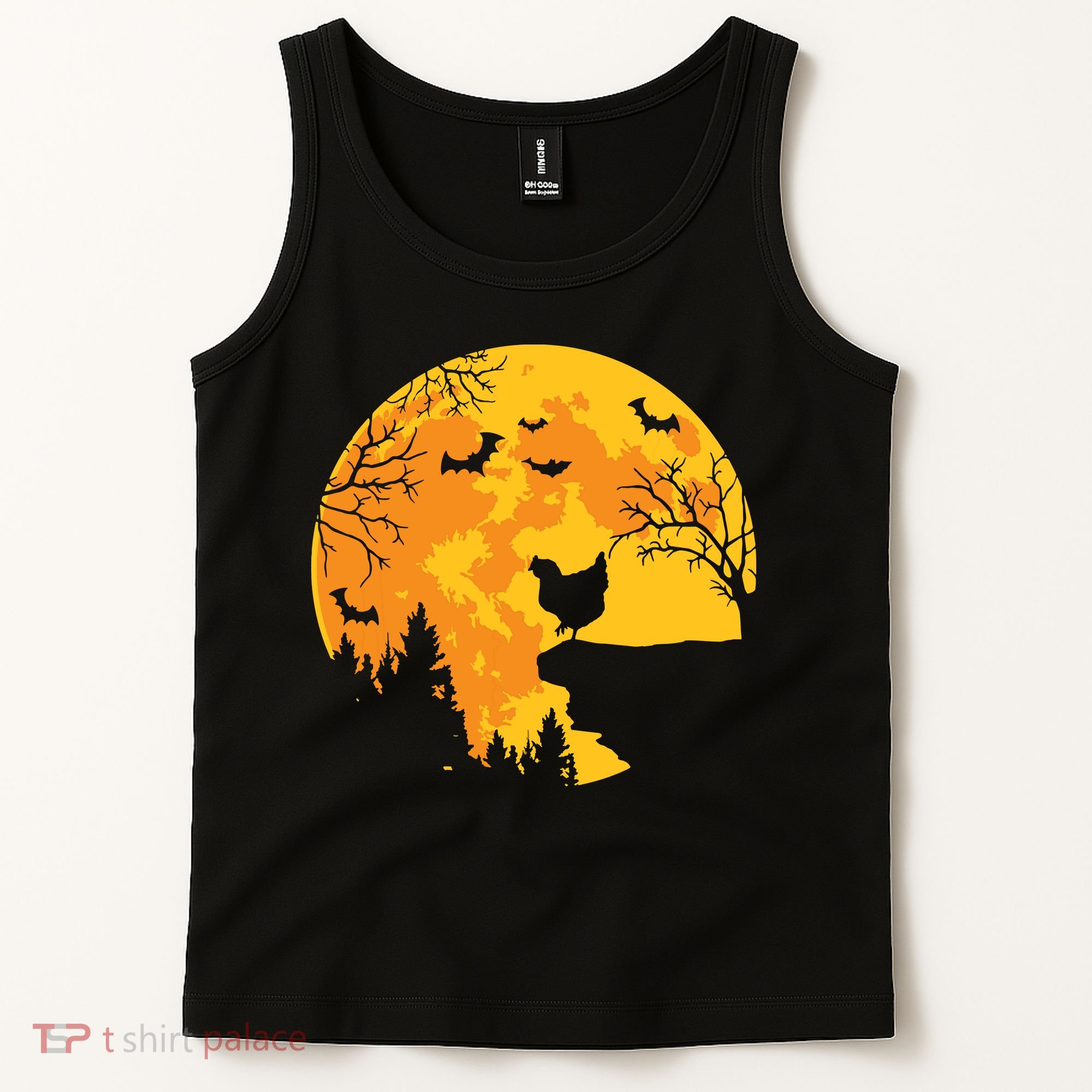 Chicken Lovers Funny Chicken And Moon Halloween Costume Tank Top