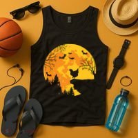 Chicken Lovers Funny Chicken And Moon Halloween Costume Tank Top thumb 4