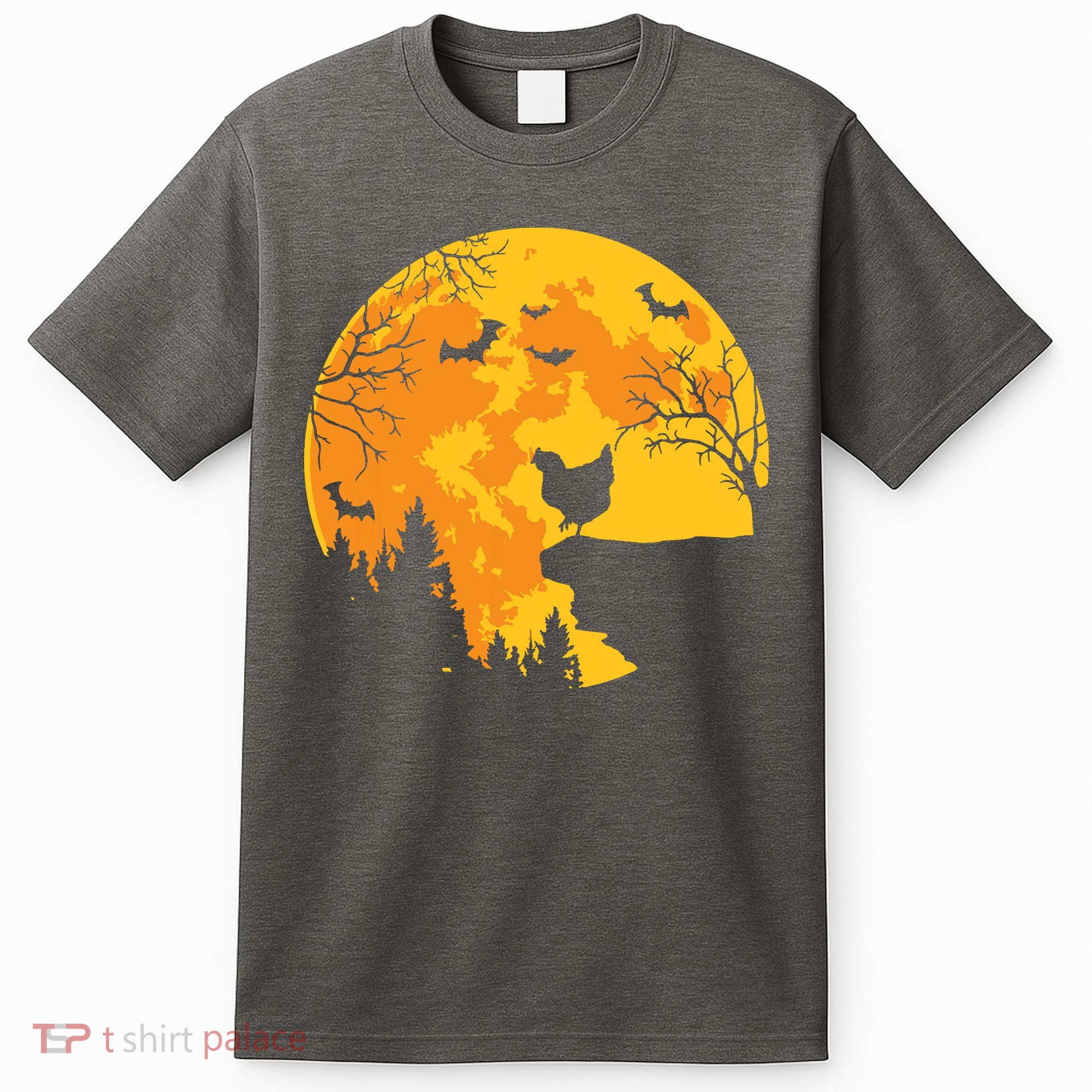 Chicken Lovers Funny Chicken And Moon Halloween Costume T-Shirt