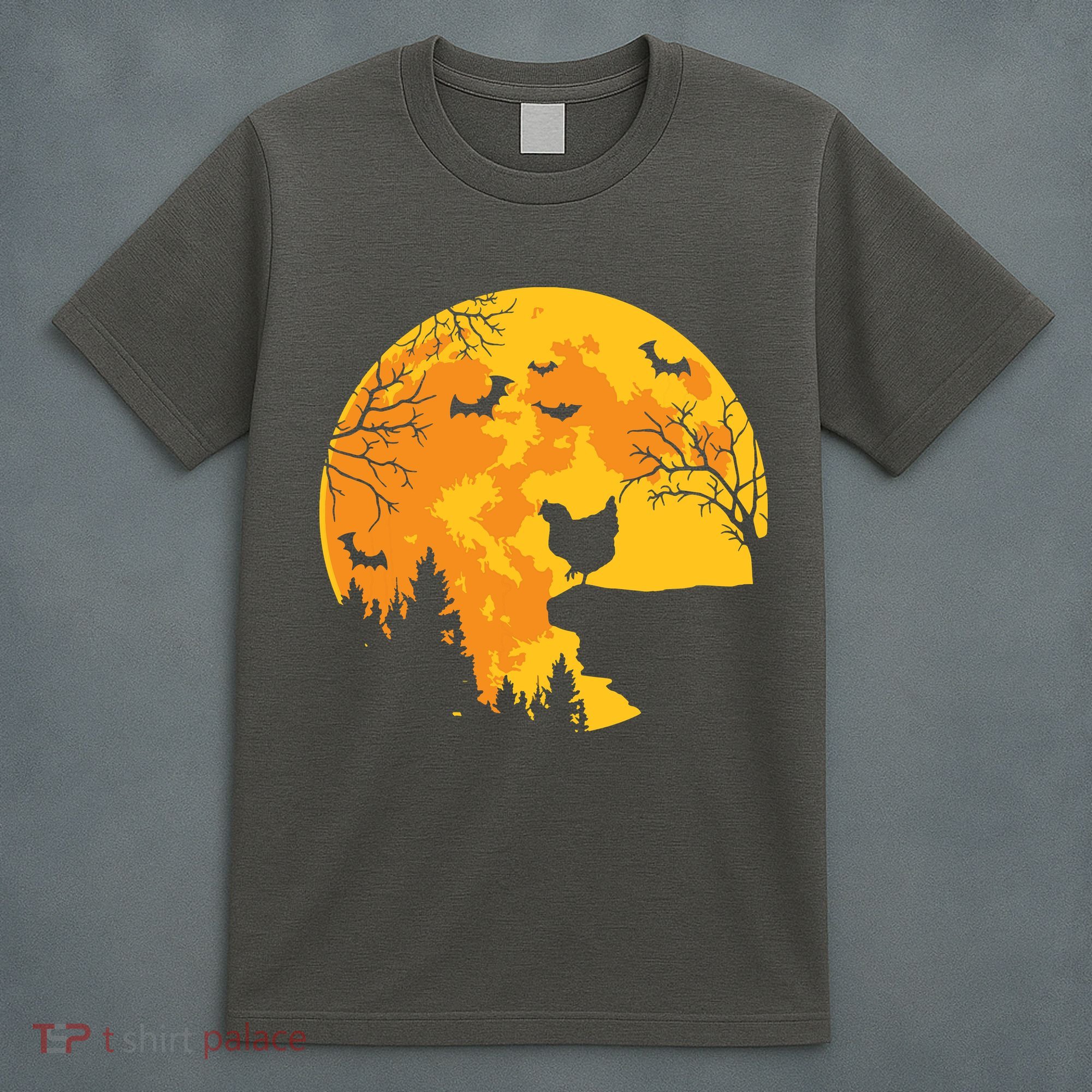 Chicken Lovers Funny Chicken And Moon Halloween Costume T-Shirt