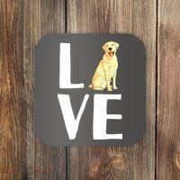 Cool Labrador For Men Women Yellow Lab Dog Lab Retriever Coaster thumb 0