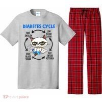 Cat Lover Funny Diabetes Cycle Awareness Pajama Set thumb 0