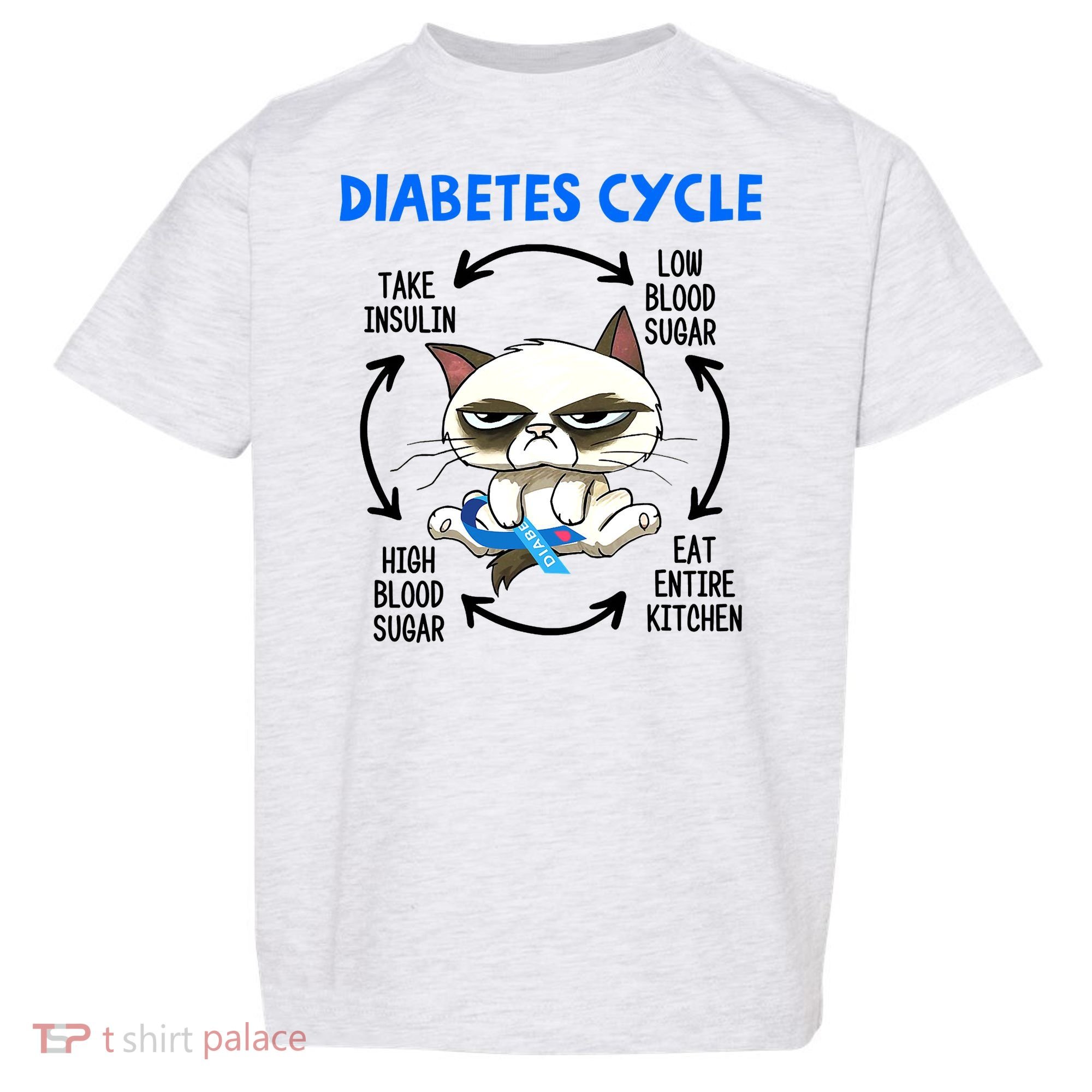 Cat Lover Funny Diabetes Cycle Awareness Toddler T-Shirt