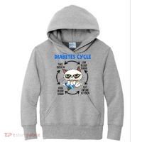 Cat Lover Funny Diabetes Cycle Awareness Kids Hoodie thumb 0