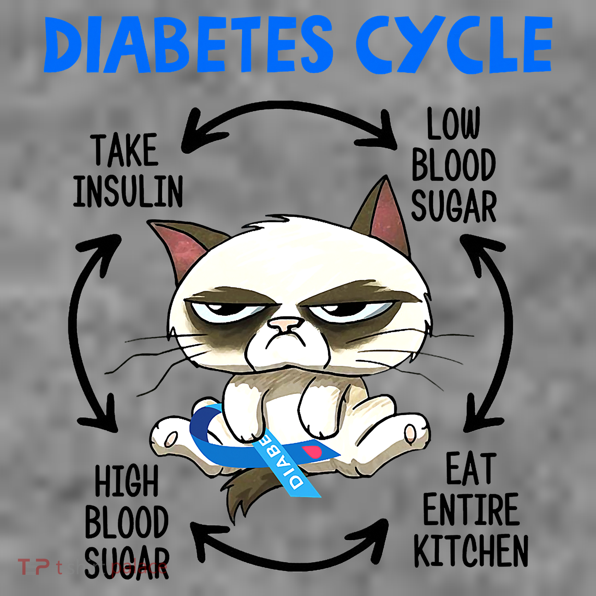 Cat Lover Funny Diabetes Cycle Awareness Toddler Hoodie
