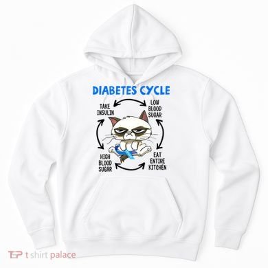 Cat Lover Funny Diabetes Cycle Awareness Hoodie