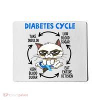 Cat Lover Funny Diabetes Cycle Awareness Mousepad thumb 0
