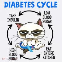 Cat Lover Funny Diabetes Cycle Awareness Women's Tank Top thumb 5
