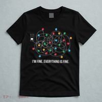 Christmas Lights Funny I'm Fine Everything Is Fine Funny Xmas T-Shirt thumb 5