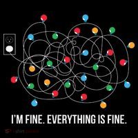 Christmas Lights Funny I'm Fine Everything Is Fine Funny Xmas Coffee Mug thumb 5