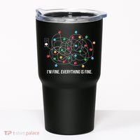 Christmas Lights Funny I'm Fine Everything Is Fine Funny Xmas Tumbler thumb 0