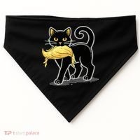 Cat Ladies For Kamala Harris Donald Trump 2024 USA-Made Doggie Bandana thumb 0