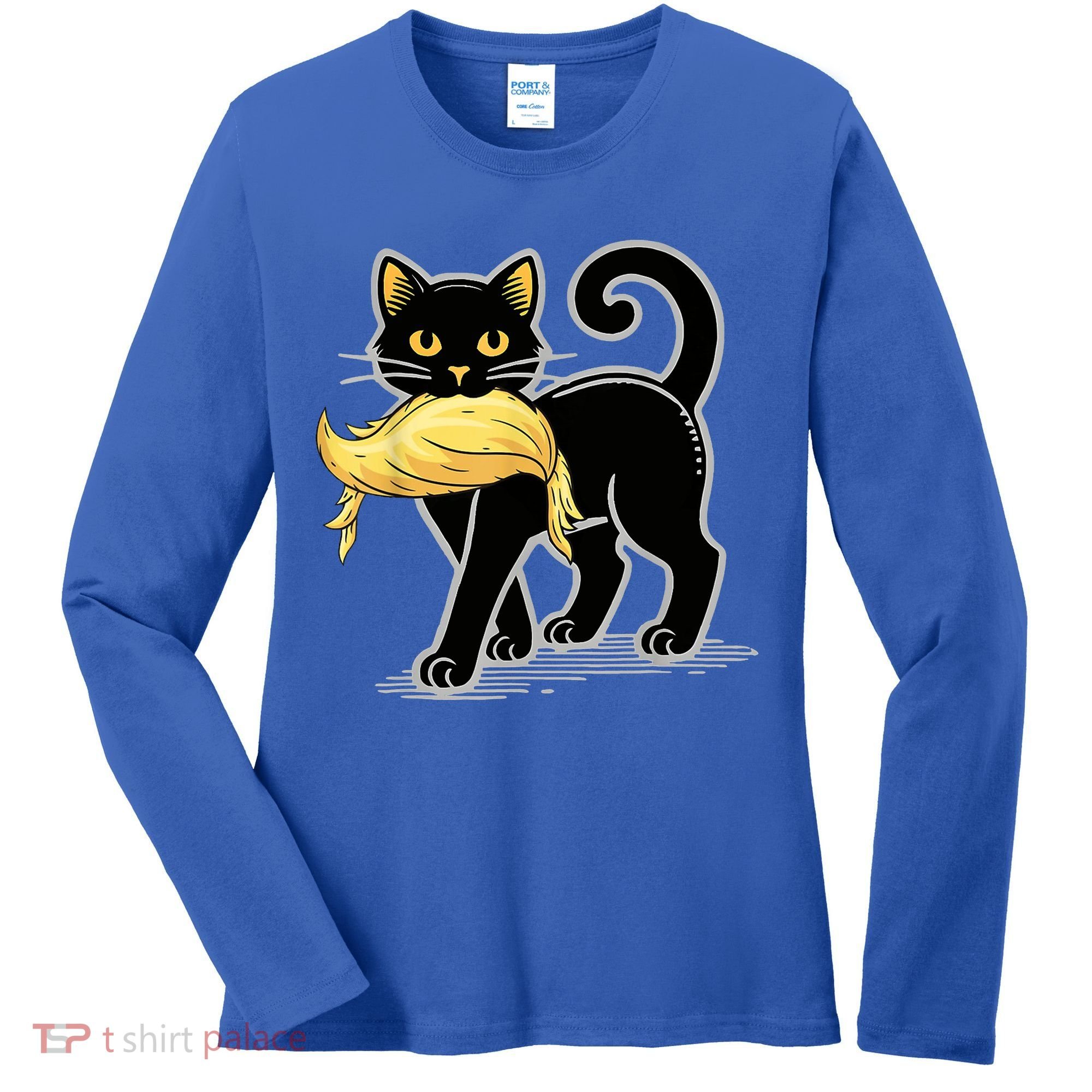 Cat Ladies For Kamala Harris Donald Trump 2024 Women's Long Sleeve Shirt