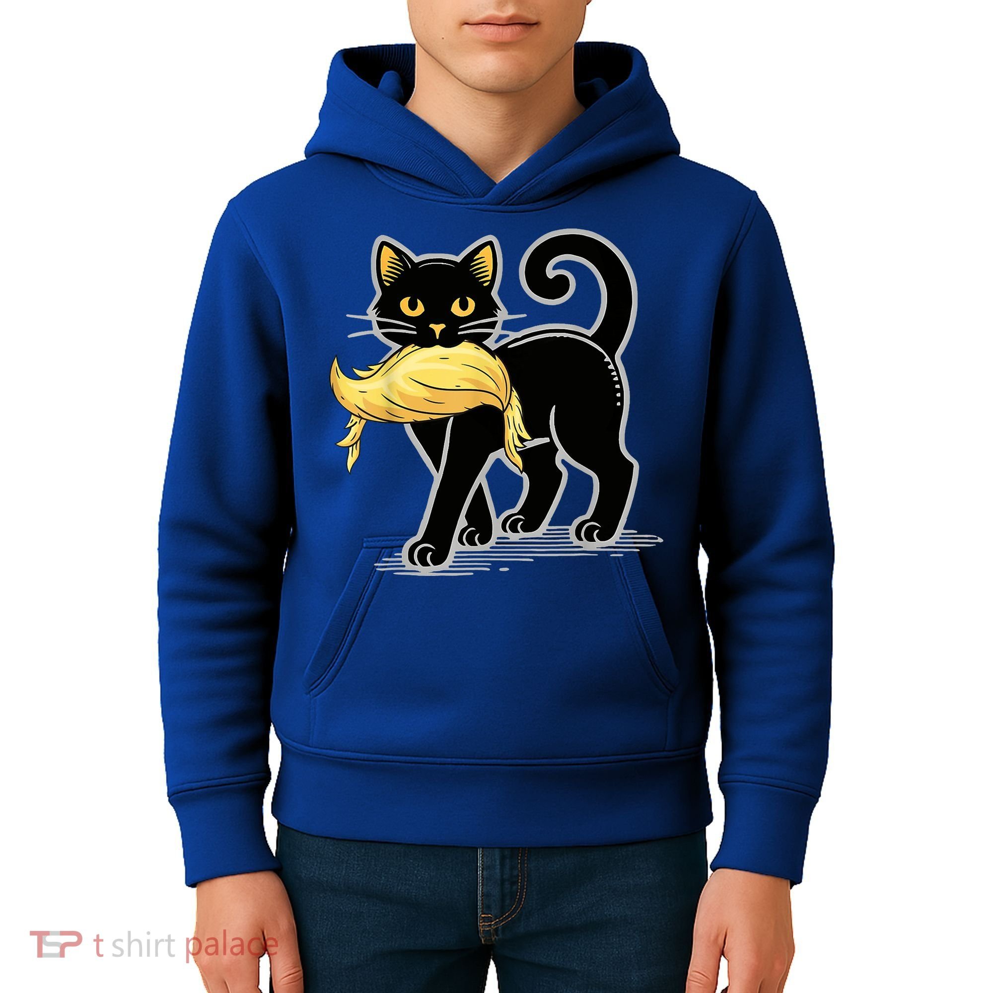 Cat Ladies For Kamala Harris Donald Trump 2024 Kids Hoodie