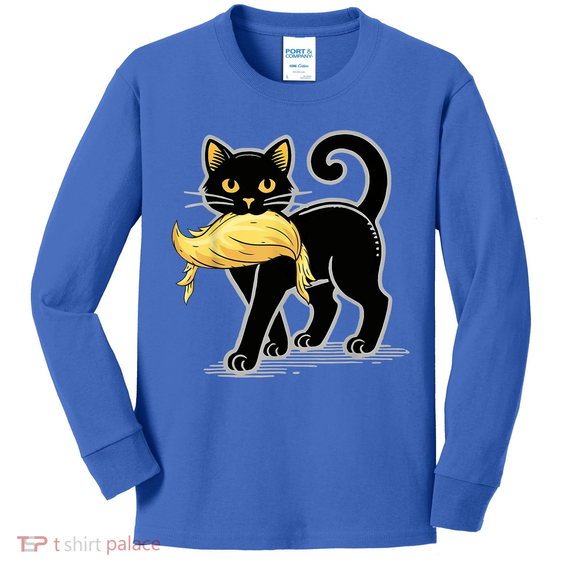 Cat Ladies For Kamala Harris Donald Trump 2024 Kids Long Sleeve Shirt