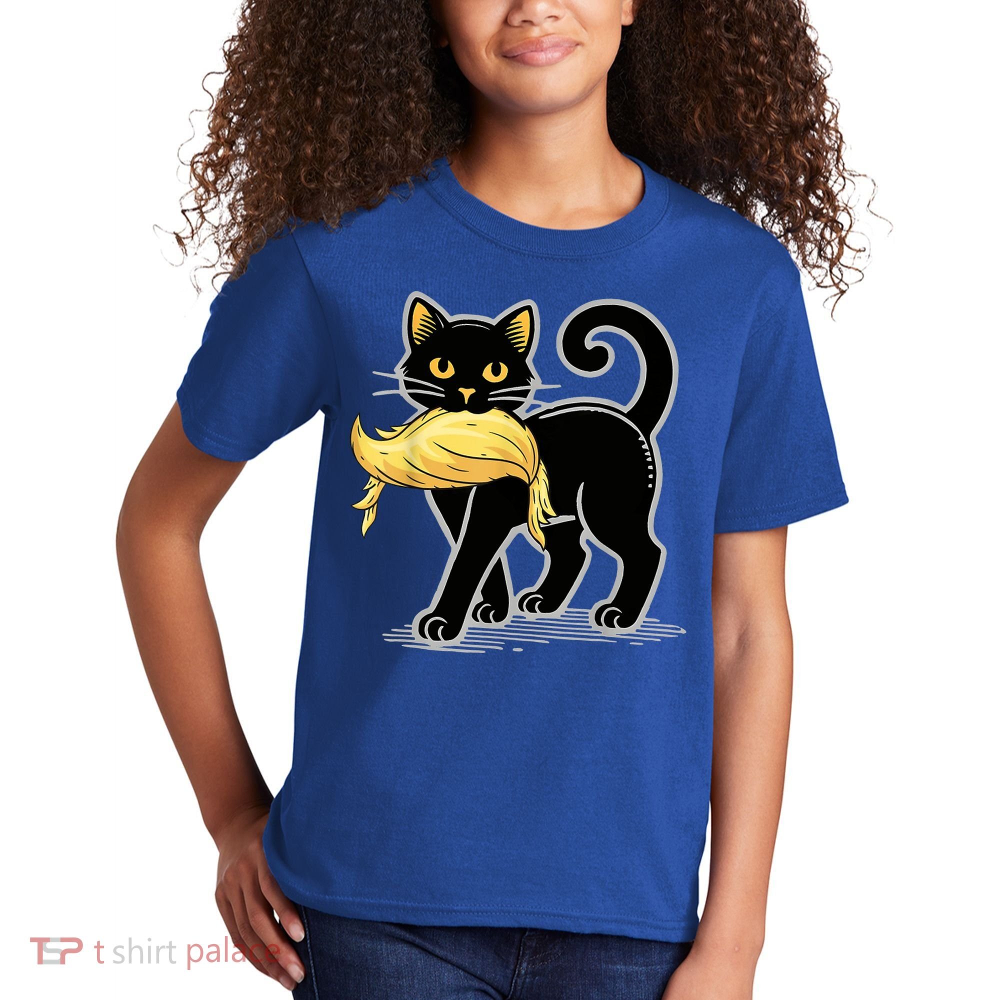 Cat Ladies For Kamala Harris Donald Trump 2024 Kids T-Shirt