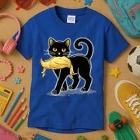 Cat Ladies For Kamala Harris Donald Trump 2024 Kids T-Shirt thumb 3