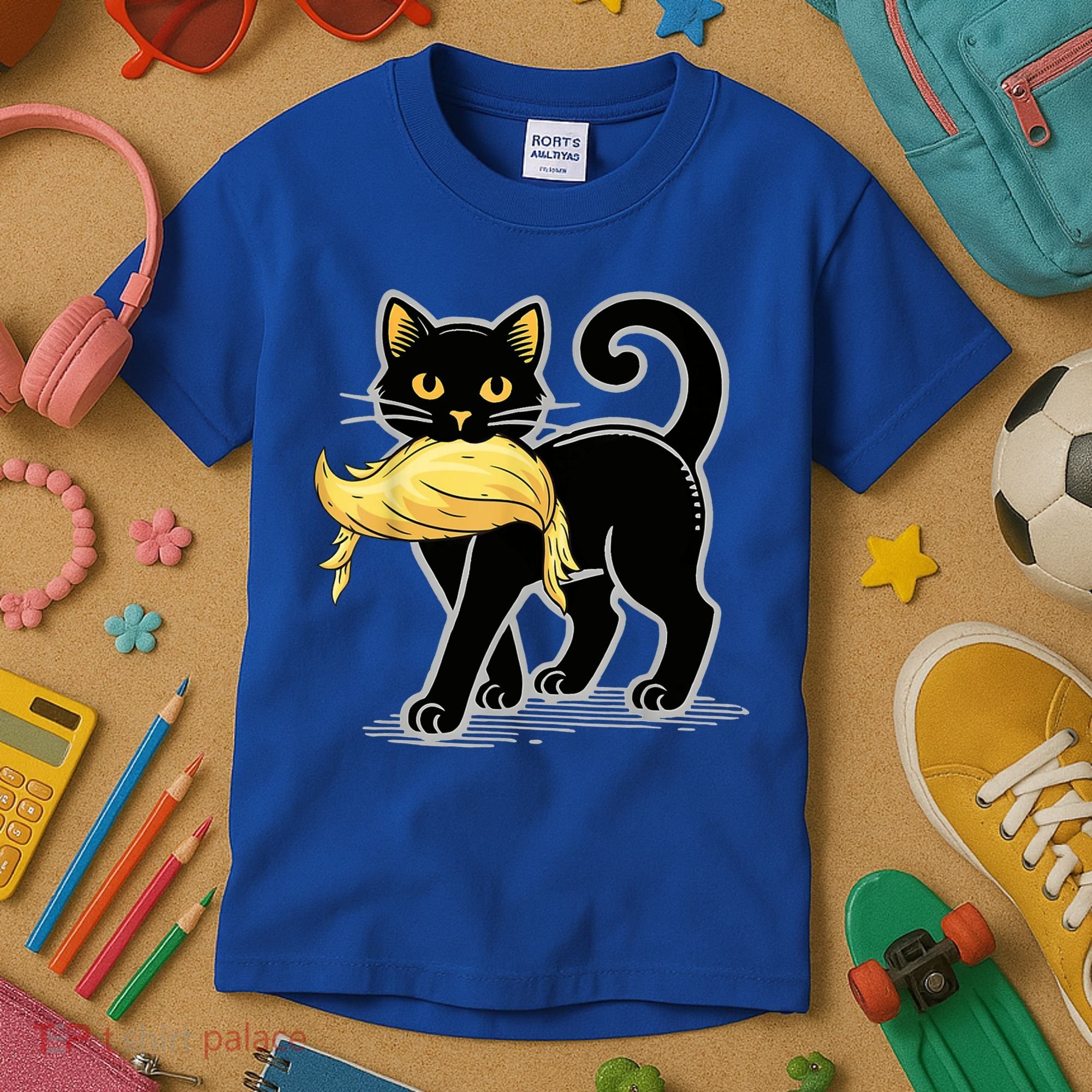 Cat Ladies For Kamala Harris Donald Trump 2024 Kids T-Shirt