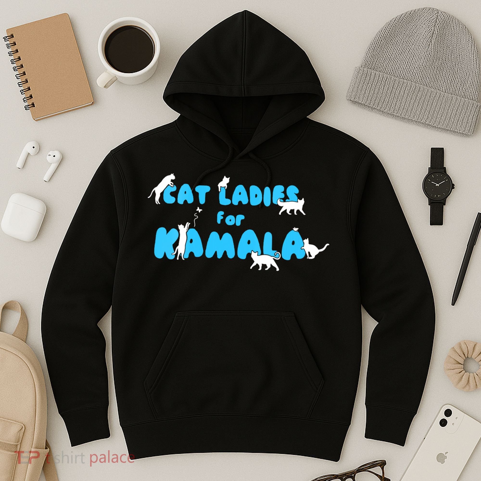 Cat Ladies For Kamala Hoodie