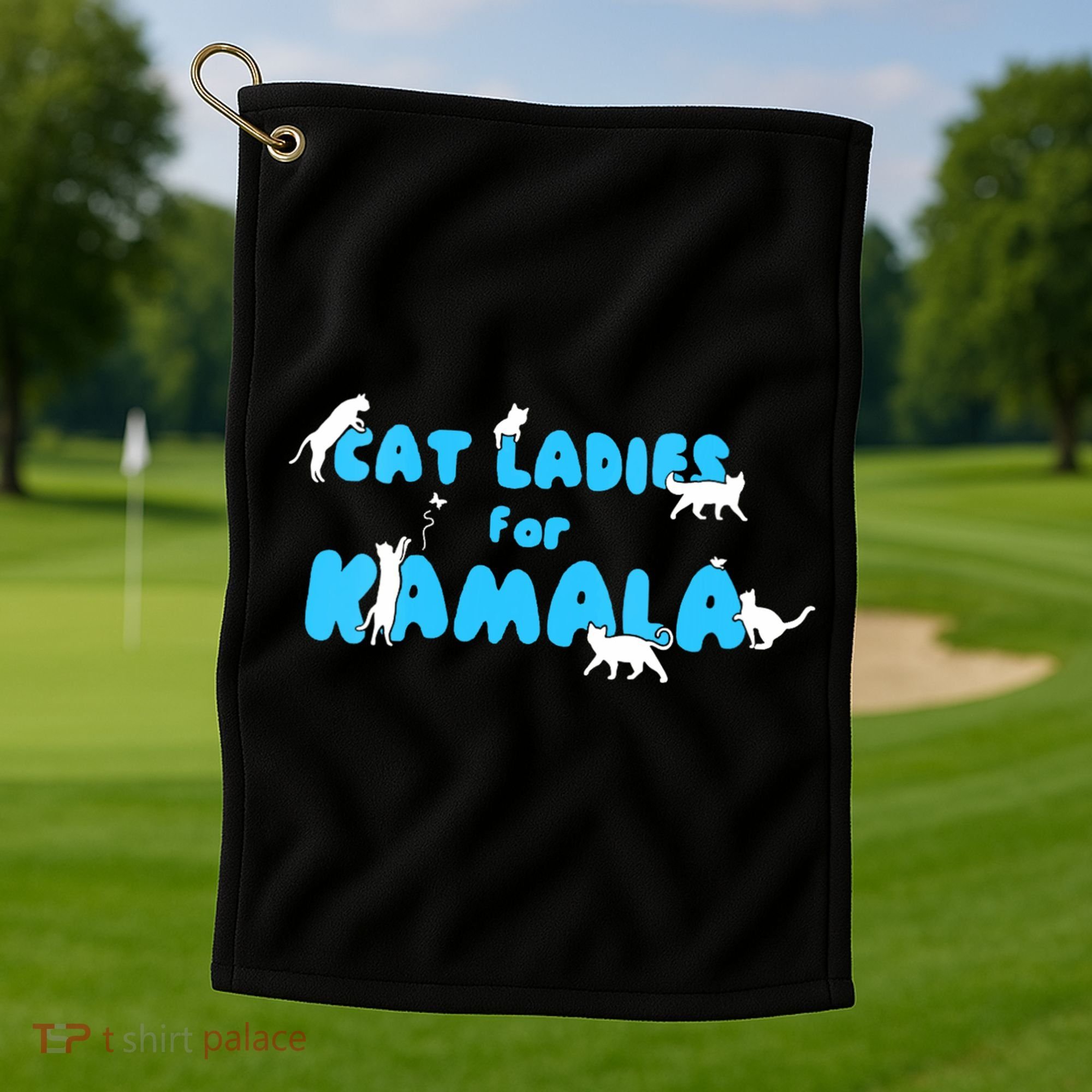 Cat Ladies For Kamala Golf Towel