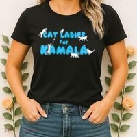 Cat Ladies For Kamala Women's T-Shirt thumb 2
