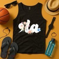 Comma La Floral Kamala Harris President 2024 Tank Top thumb 4