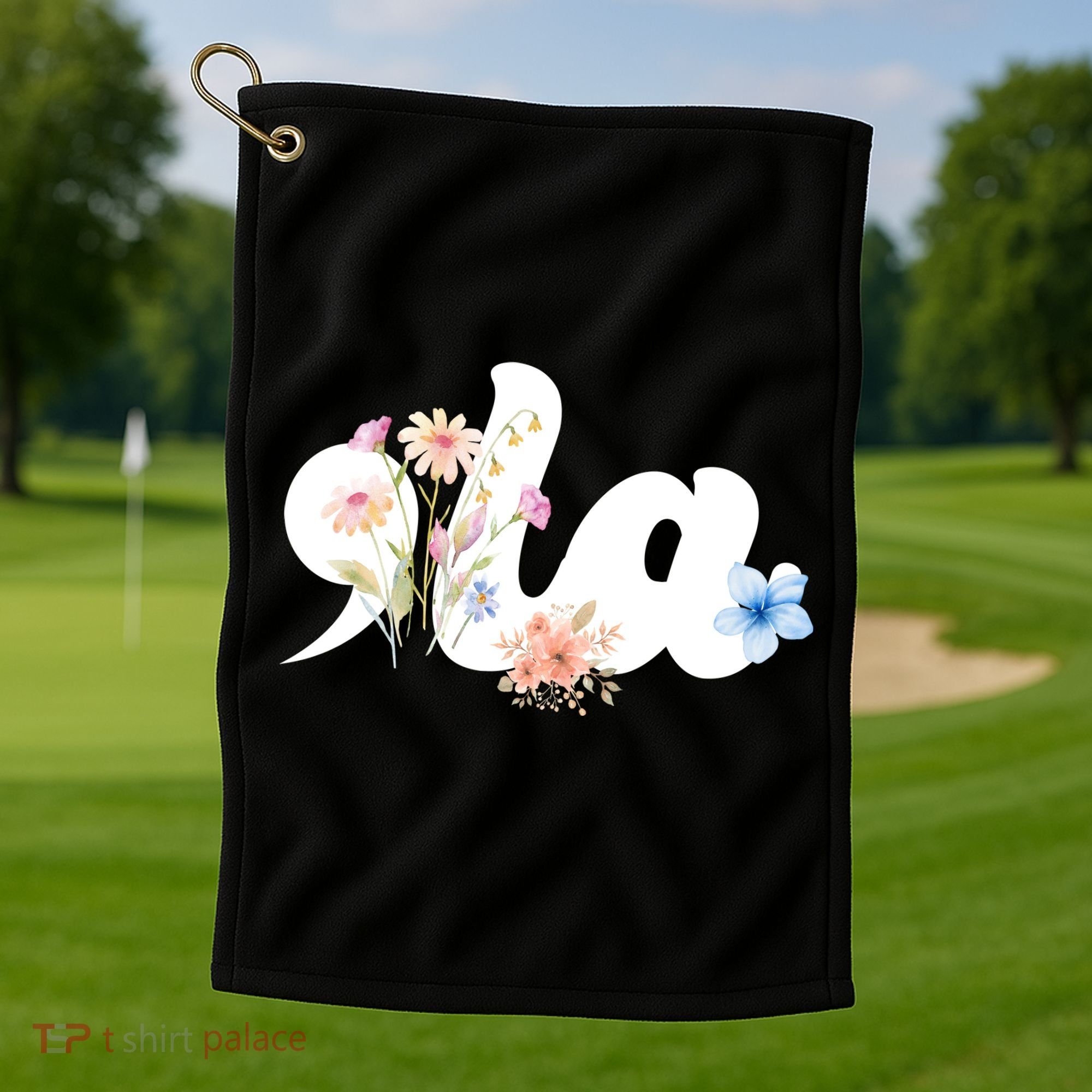 Comma La Floral Kamala Harris President 2024 Golf Towel