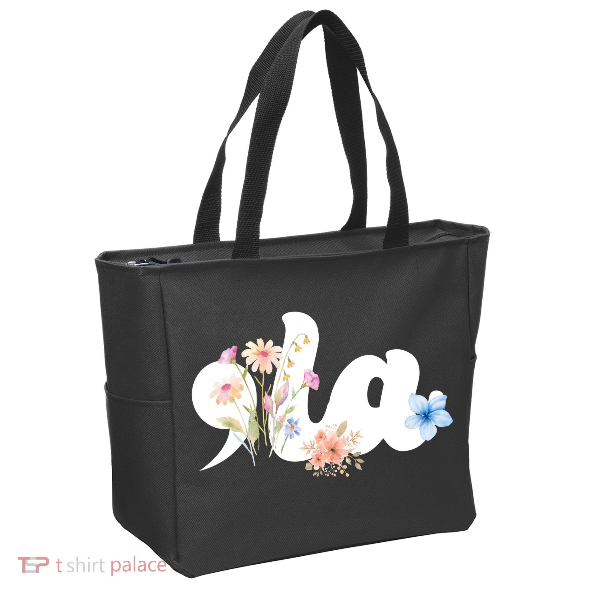 Comma La Floral Kamala Harris President 2024 Tote Bag