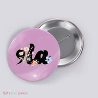 Comma La Floral Kamala Harris President 2024 Button thumb 0