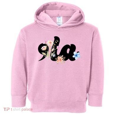 Comma La Floral Kamala Harris President 2024 Toddler Hoodie
