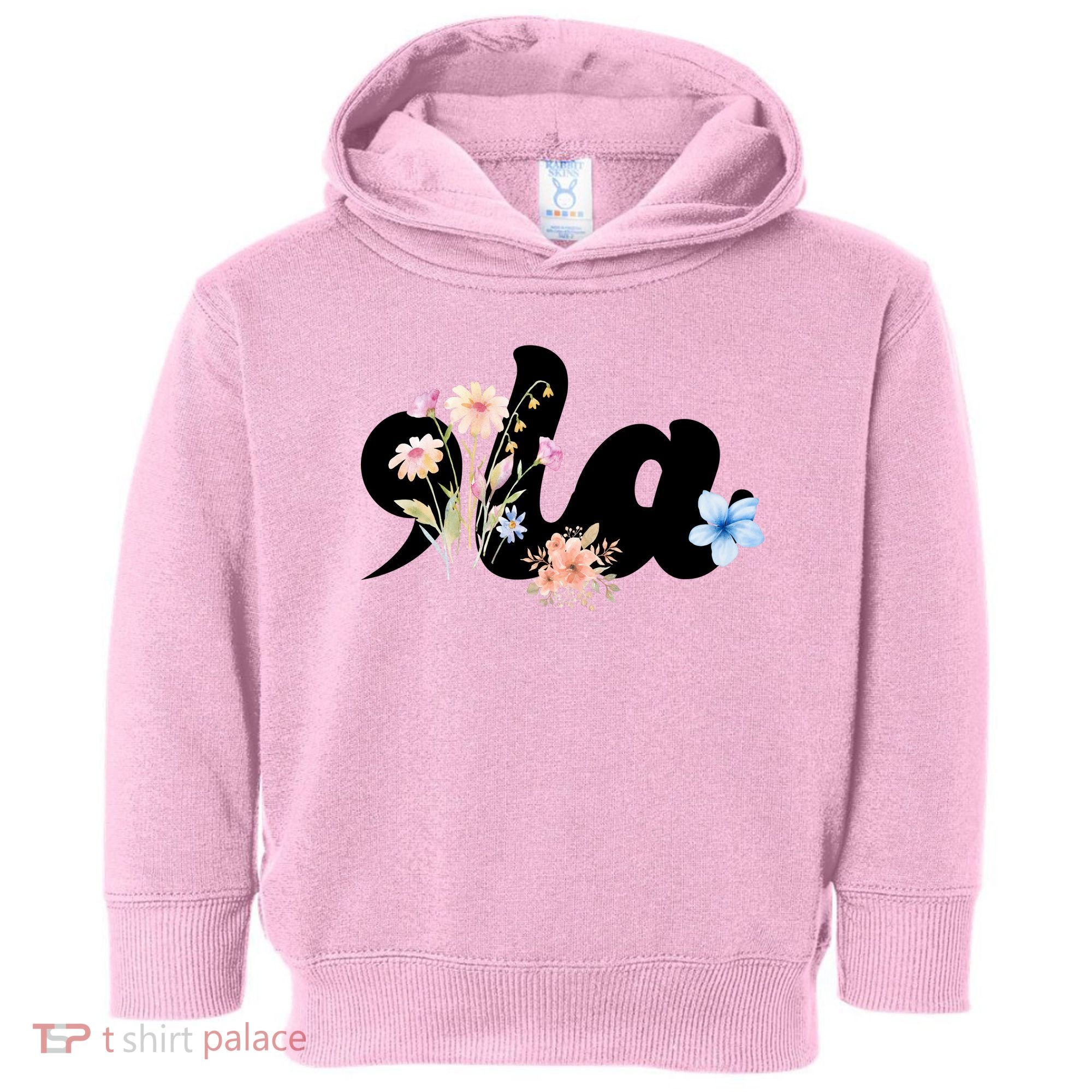 Comma La Floral Kamala Harris President 2024 Toddler Hoodie