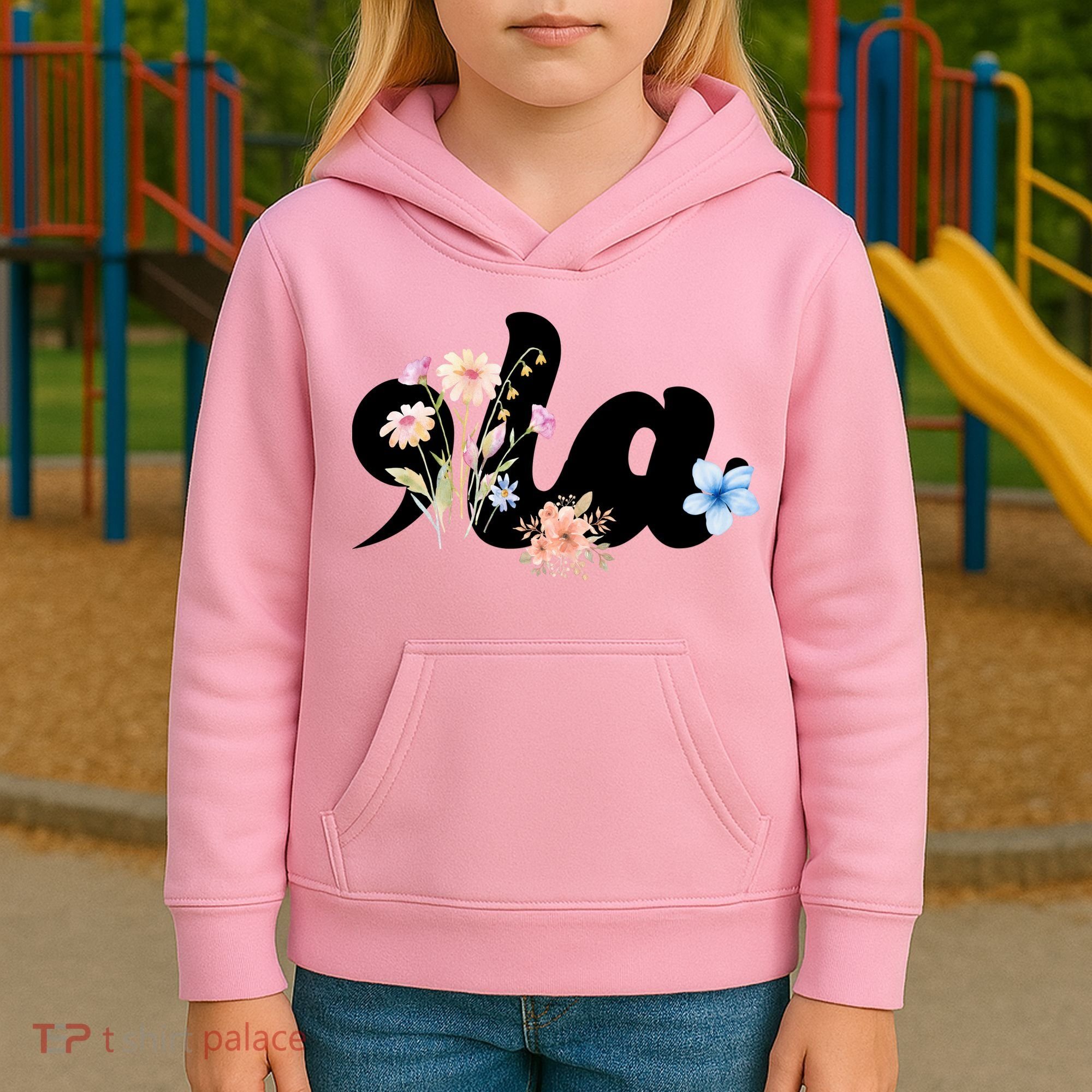 Comma La Floral Kamala Harris President 2024 Kids Hoodie