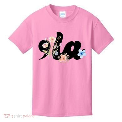 Comma La Floral Kamala Harris President 2024 Kids T-Shirt