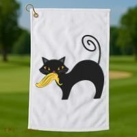 Cat Ladies For Kamala Harris Anti Trump Feminist Golf Towel thumb 1
