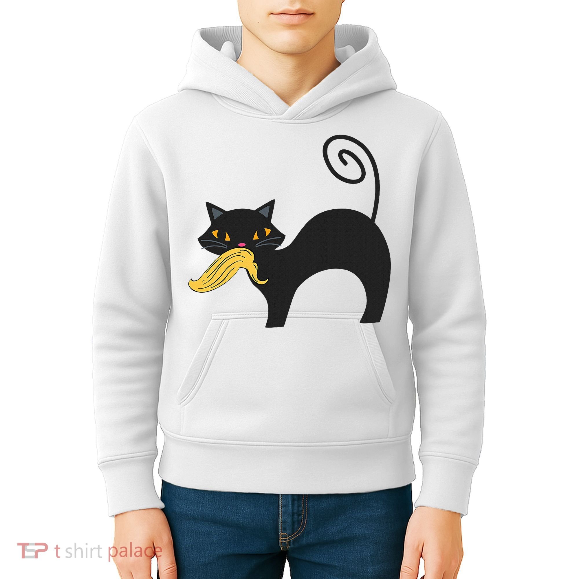 Cat Ladies For Kamala Harris Anti Trump Feminist Kids Hoodie