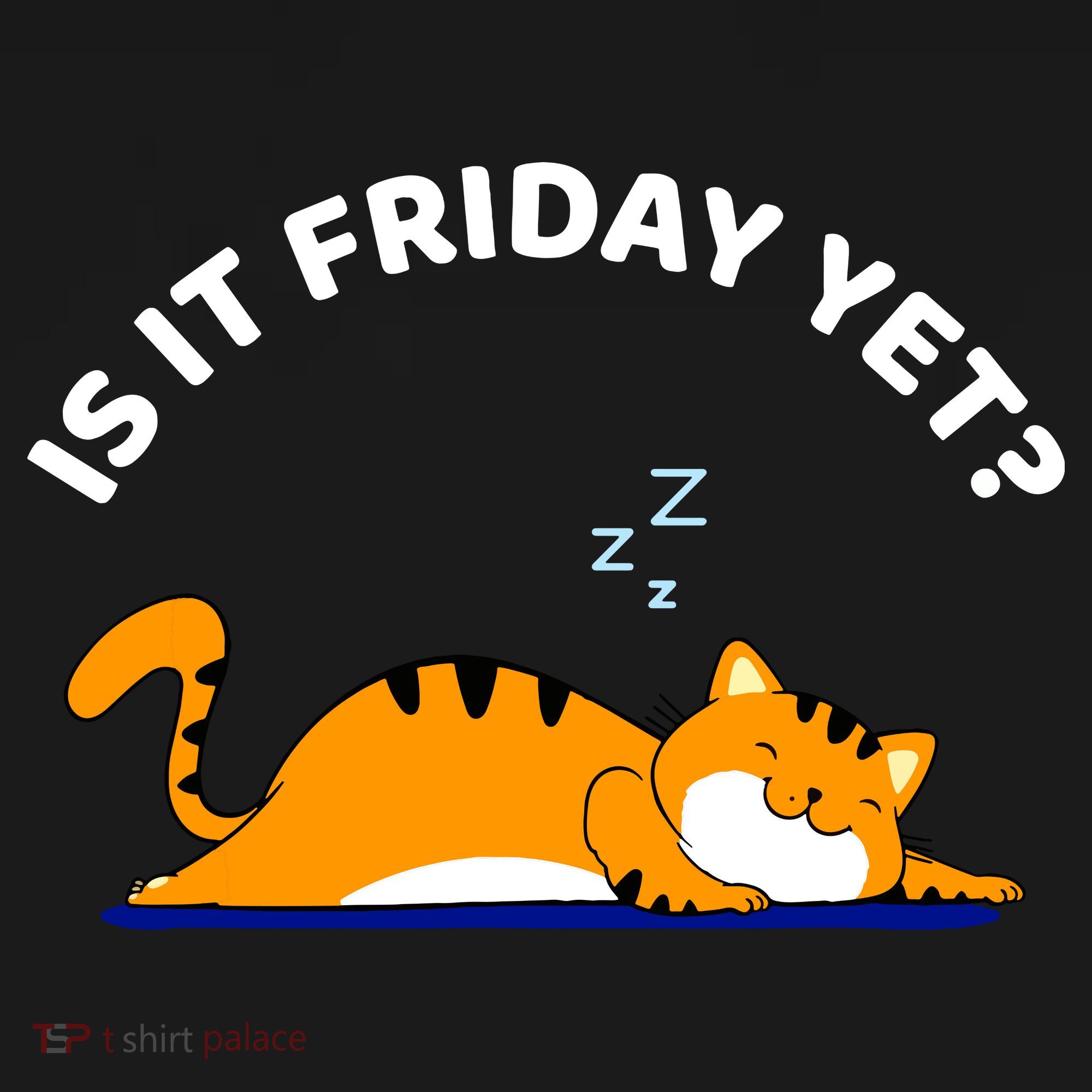 Cat Lover Funny Sleepy Cat Is It Friday Yet Cat Nap Polo