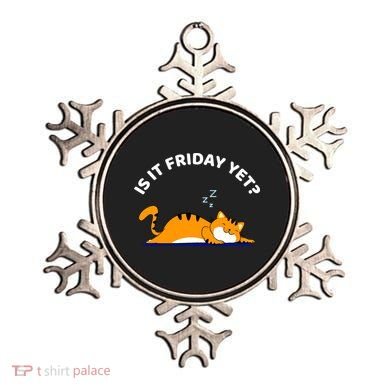 Cat Lover Funny Sleepy Cat Is It Friday Yet Cat Nap Ornament