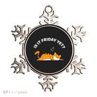Cat Lover Funny Sleepy Cat Is It Friday Yet Cat Nap Ornament thumb 0