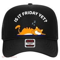 Cat Lover Funny Sleepy Cat Is It Friday Yet Cat Nap Hat thumb 0