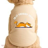 Cat Lover Funny Sleepy Cat Is It Friday Yet Cat Nap Doggie Tank thumb 0