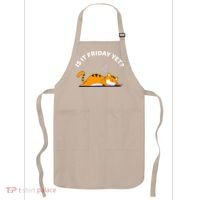 Cat Lover Funny Sleepy Cat Is It Friday Yet Cat Nap Apron thumb 0