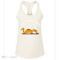 Cat Lover Funny Sleepy Cat Is It Friday Yet Cat Nap Women's Tank Top thumb 0