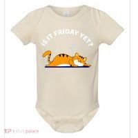Cat Lover Funny Sleepy Cat Is It Friday Yet Cat Nap Baby Bodysuit thumb 0